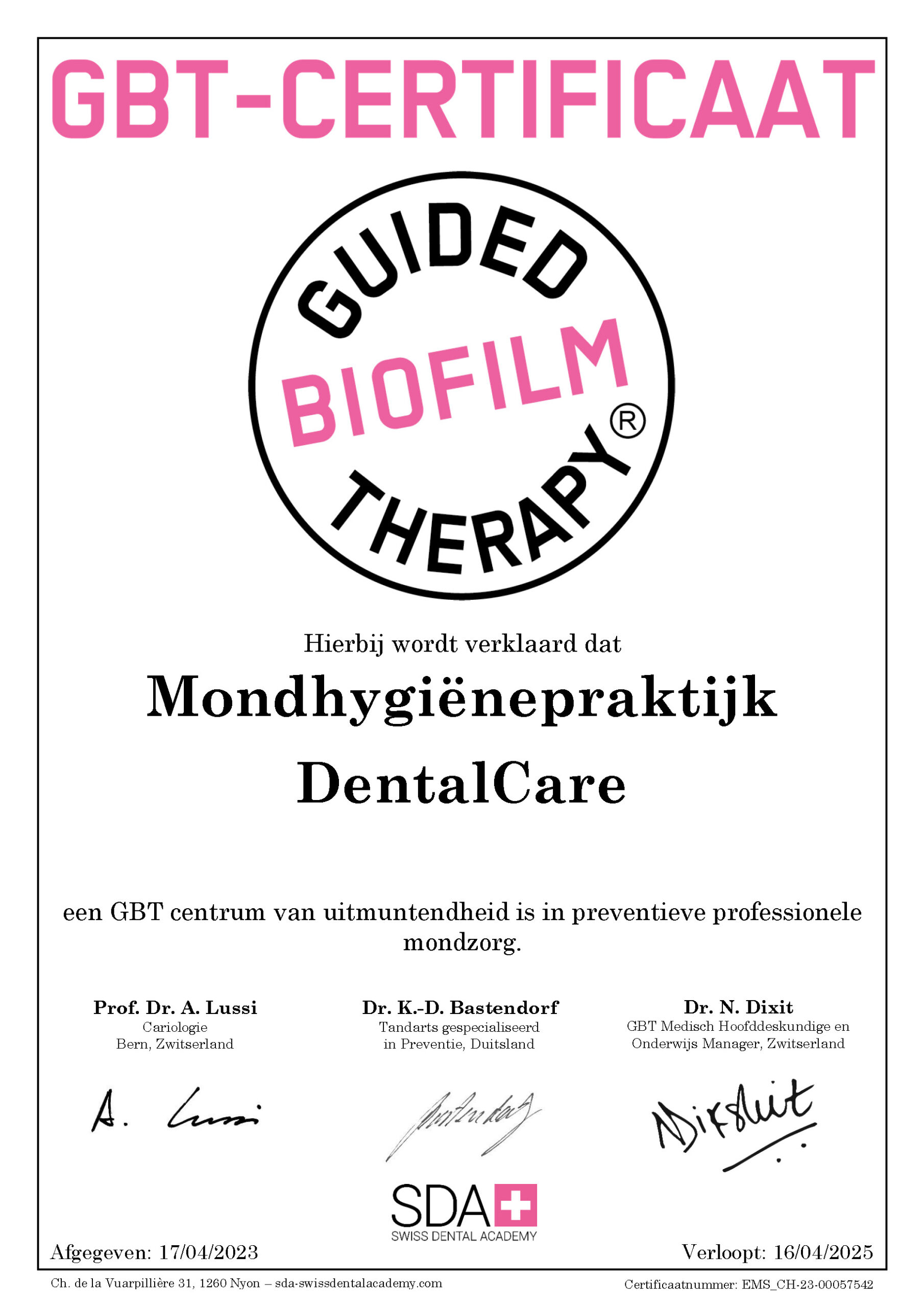 Guided Biofilm Therapy Gbt Gecertificeerd Dentalcare